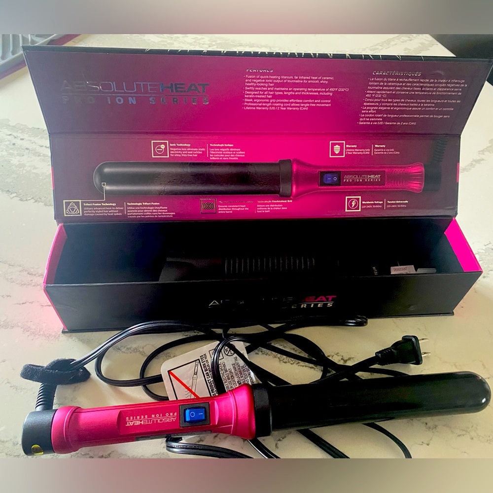 ABSOLUTE HEAT Curling Iron PRO ION SERIES